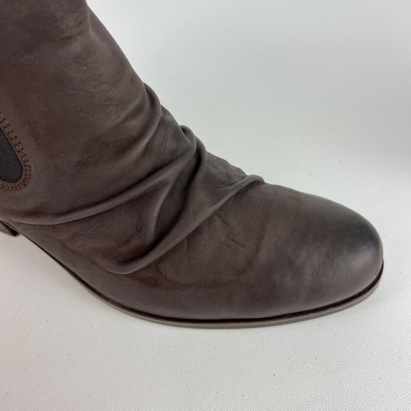 Paul Green Womens Jano Brown Leather Scrunch Chelsea Ankle Boot size US 8.5 UK 6 - Picture 8 of 13
